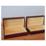 Lot of (2) Decorative Wooden Box with Flip-Top Lid