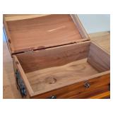 Cedar Wood Treasure Chest with Brass tone Hardware