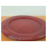 (2) Solid Wood Charger Plate 13", (4) 6" Circular Wooden Coasters