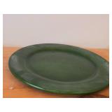 (2) Solid Wood Charger Plate 13", (4) 6" Circular Wooden Coasters