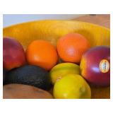 Wooden Bowl with (9) Remo Extra Fancy Fruit Shake