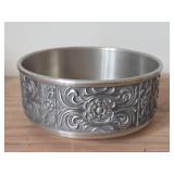 Lot of (2) Norwegian Pewter Norsk Tin - Belt Buckle and Bowl