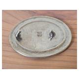 Lot of (2) Norwegian Pewter Norsk Tin - Belt Buckle and Bowl