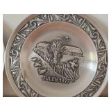 Lot of (3) Norwegian Pewter Collectble Plates - 1977 (x2) and 1978
