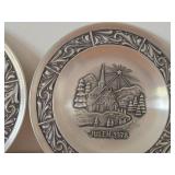Lot of (3) Norwegian Pewter Collectble Plates - 1977 (x2) and 1978