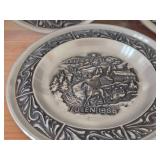 Lot of (5) Norwegian Pewter Collectble Plates - 1980, 1981, 1985, 1986, 1987