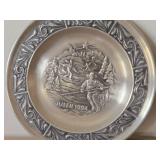 Lot of (3) Norwegian Pewter Collectble Plates - 1994, 1998, 2000