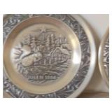 Lot of (3) Norwegian Pewter Collectble Plates - 1994, 1998, 2000