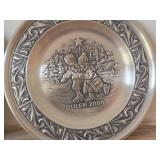 Lot of (3) Norwegian Pewter Collectble Plates - 1994, 1998, 2000