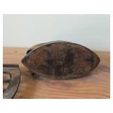 Vintage Dubuque Cast Iron Iron with Cast Iron Trivet