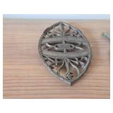 Cast Iron Trivet and Brass Trivet