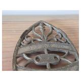 Cast Iron Trivet and Brass Trivet