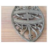 Cast Iron Trivet and Brass Trivet