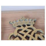 Cast Iron Trivet and Brass Trivet