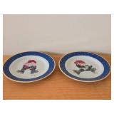Lot of (2) Norwegian Troll Plates by Paul Bonner (signed)