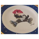 Lot of (2) Norwegian Troll Plates by Paul Bonner (signed)
