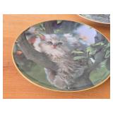 Lot of (3) Collectible Plates - Fire in the Snow by Derek Hansen, Out on a Limb by Nancy Mathews, Piano Moods by Robert A. Olson