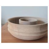 (2) Wooden Bowls and (12) Wood Utensils