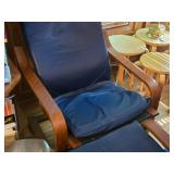 Poang Living Room Armchair with Foot Stool