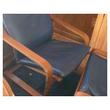 Poang Living Room Armchair with Foot Stool