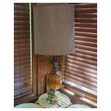 Americana Style Table Lamp with Brass American Eagle Figure 38"