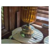 Americana Style Table Lamp with Brass American Eagle Figure 38"