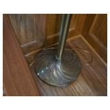 Torchiere Floor Lamp with White Glass Shade 67"