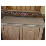 Glass-Top / Wood Cabinet 2-door/2-shelf