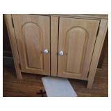 Glass-Top / Wood Cabinet 2-door/2-shelf