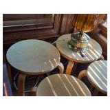 Lot of (4) Wood Stools