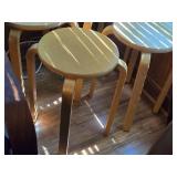 Lot of (4) Wood Stools