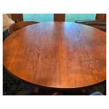 48" Round Dining Table and (4) Arm Chairs with Seat Cushion