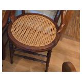 Lot of (3) Wicker Seat / Wood Dining Chairs