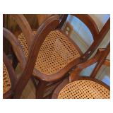 Lot of (3) Wicker Seat / Wood Dining Chairs