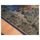 Blue Area Rug / Floral pattern / 106" x 71"