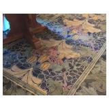 Blue Area Rug / Floral pattern / 106" x 71"