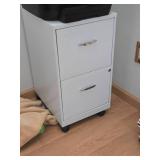 Metal Rolling File Cabinet 2-drawer