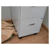 Metal Rolling File Cabinet 2-drawer
