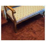 Victorian Eastlake Tiger Oak Wood Sette / Love Seat