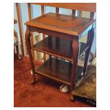 French style Two Tiered Marquetry Side Table