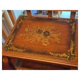 French style Two Tiered Marquetry Side Table