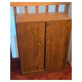 Oak Finish Media Cabinet