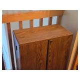 Oak Finish Media Cabinet