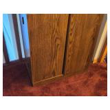 Oak Finish Media Cabinet