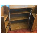 Oak Finish Media Cabinet