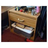 Wood Side Table 1-drawer