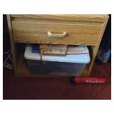 Wood Side Table 1-drawer