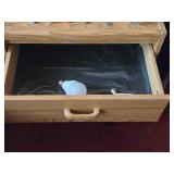 Wood Side Table 1-drawer