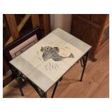Side Table - Metal Frame Tile Top