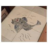 Side Table - Metal Frame Tile Top